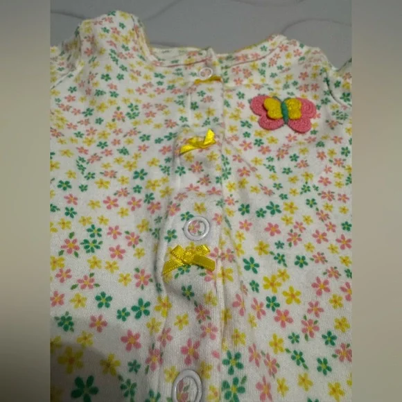 Carter's Floral Footie with Butterfly Accent - Picture 3 of 6